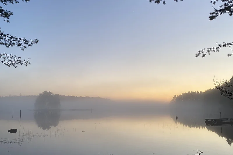 Suovanlahden järvi aamuhämärässä